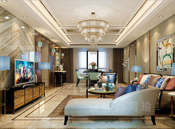 亚洲性盈盈世纪江尚三室两厅168平装修设计效果欣赏